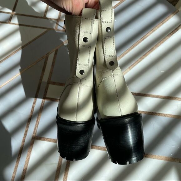 SEYCHELLES Irresistible Combat Boot Off-White and Black - Picture 7 of 11